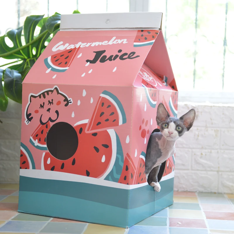 [MPK Parduotuvė] Japonijos Mielas Sulčių Box House Cat Lova Katė Nulio Valdyba, Katė Sofa, Katė Žaislas