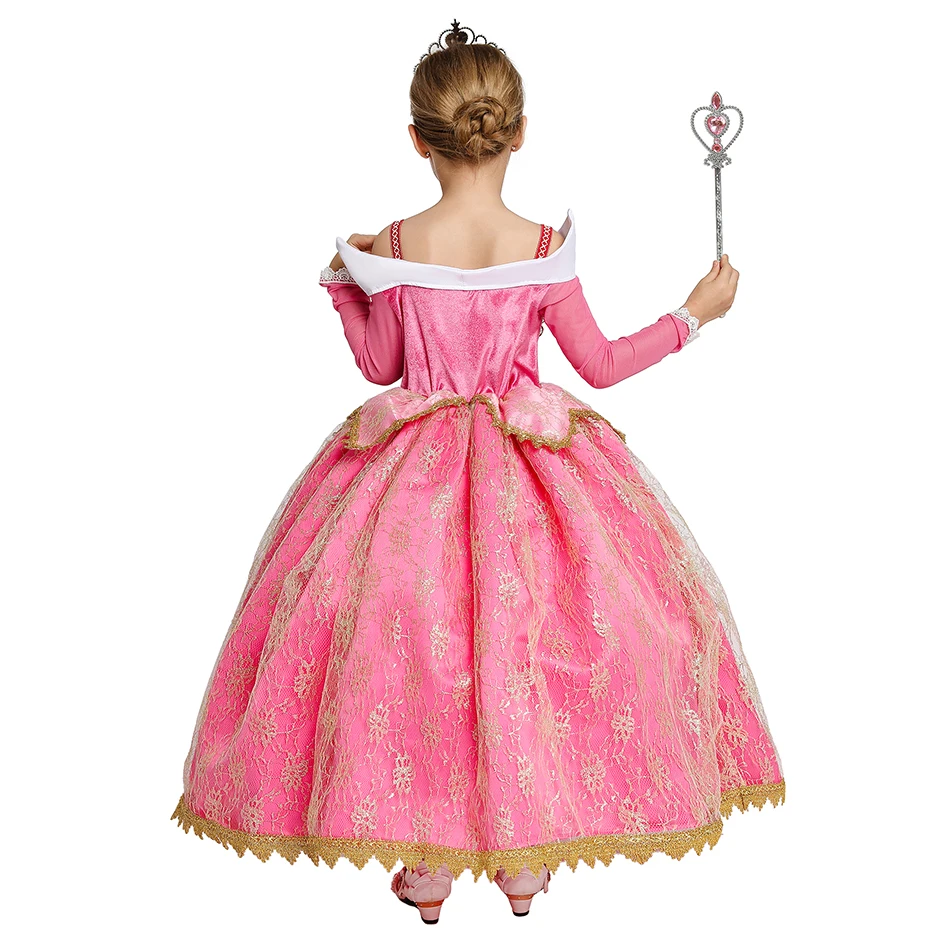 2020 Merginos Aurora Suknelė Šalis Suknelė Vaikų Drugelis Deluxe Inscenizacija Kamuolys Suknelė Miegančioji Gražuolė Drabužiai