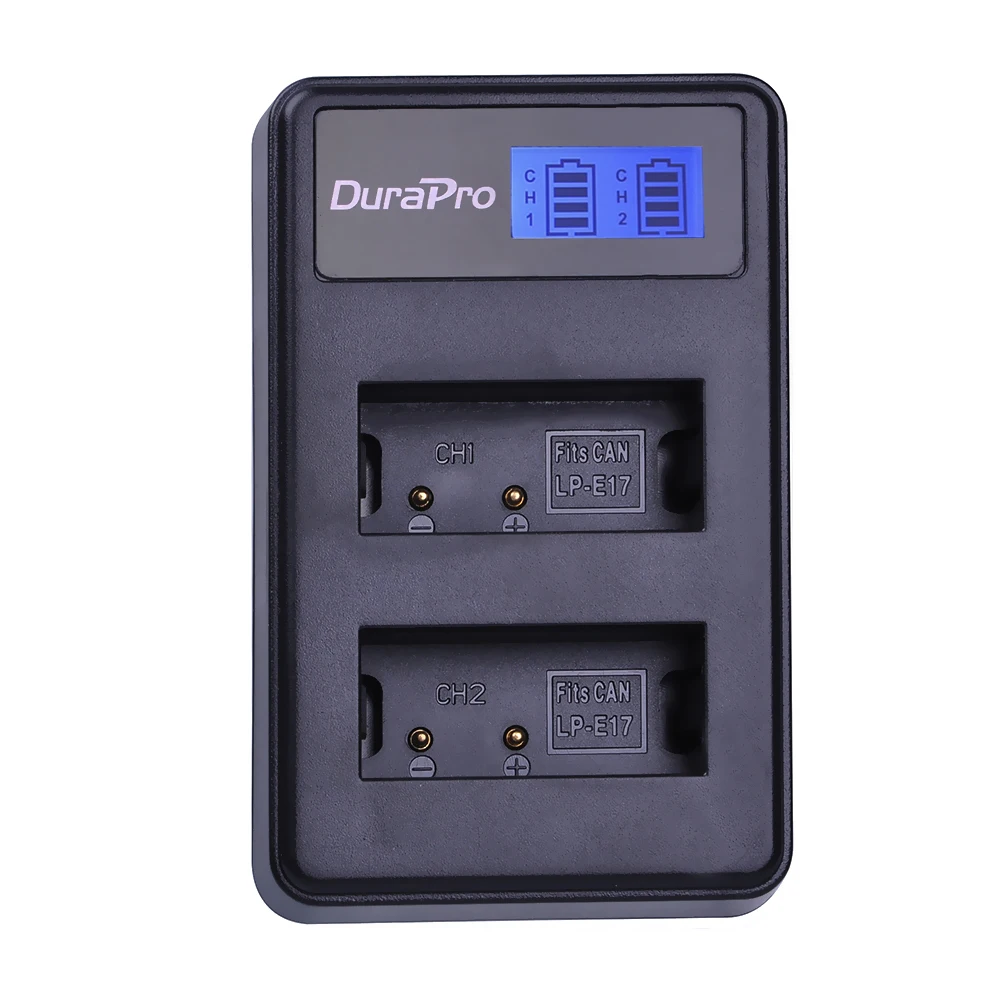 DuraPro 1180mAh LP-E17 LPE17 LP E17 Baterija + LCD USB Dual Kroviklis Canon EOS Rebel T6i 750D T6s 760D M3 8000D Kiss X8i