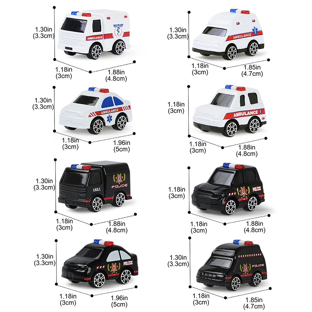 4 Vnt/Set Mini Lydinio Automobilių Serijos Diecast Inžinerijos Automobilio Gaisro Greitosios pagalbos Automobilio Modelio Surinkimo Sunkvežimis Žaislai Berniukams, Vaikų