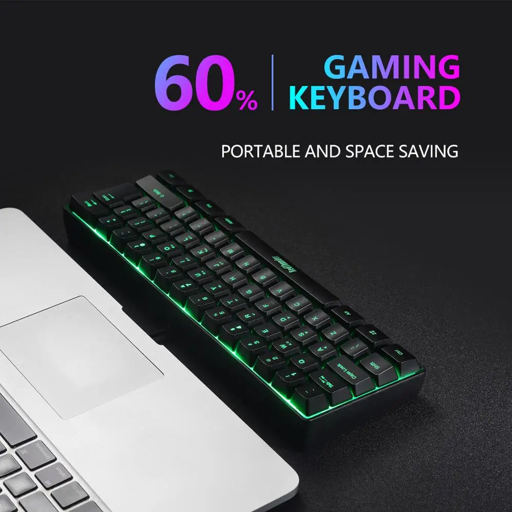 RedThunder 60% Laidinio Žaidimų Klaviatūra, RGB Apšvietimu Ultra-Kompaktiška 