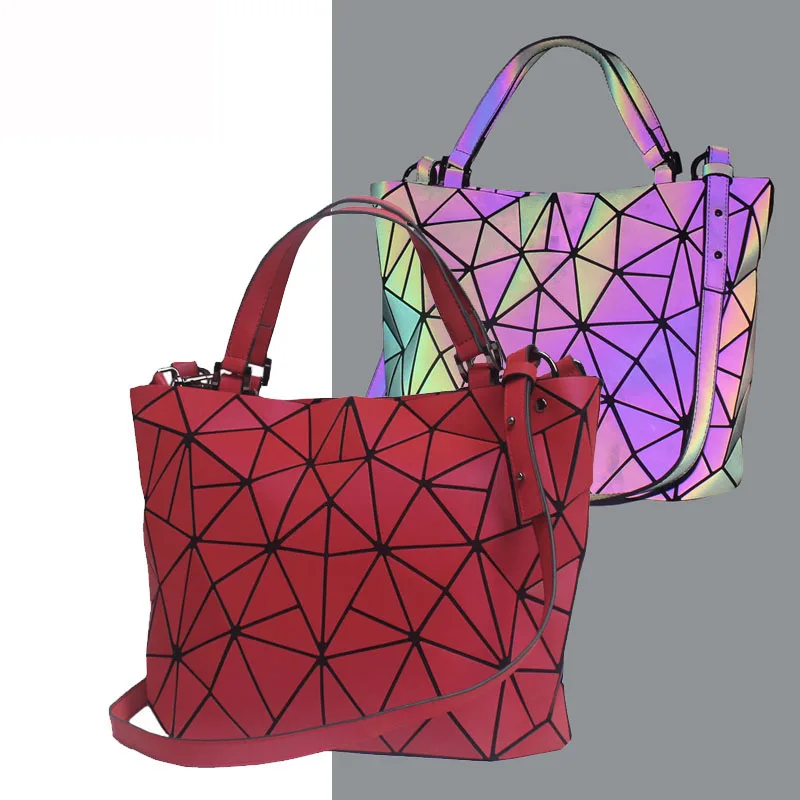 Šviesos bao maišelį Blizgančiais geometrinis krepšiai moterų 2020 m. Dygsniuotas Pečių Krepšiai, Lazerio Paprastas Lankstymo moterų Rankinės bolsa feminina