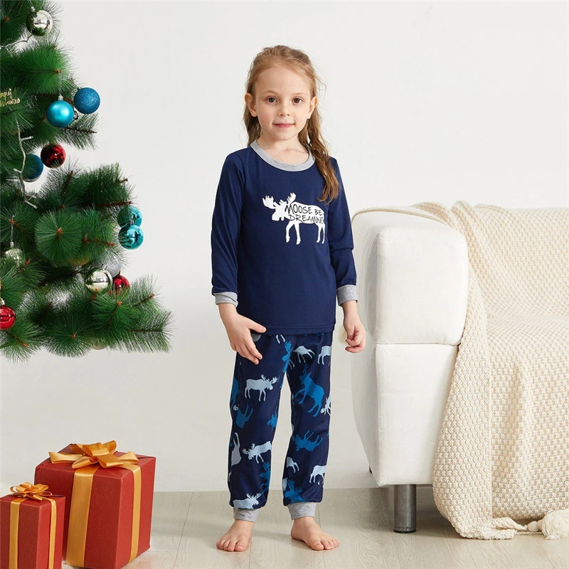 Šeimos Kalėdų Pižama Nustatyti 2020 Kalėdos Motina Ir Dukra Vaikams Spausdinti Šeimos Atitikimo naktiniai drabužiai Sleepwear pyjama famille noel