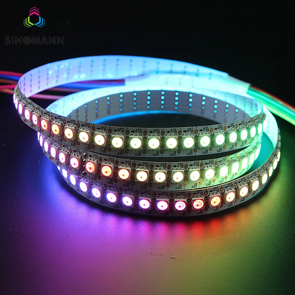 WS2815 DC12V (WS2812B/WS2813) RGB LED vaizdo Taškų Juostelės Šviesos Individualiai Naudojamos LED Dual-Signalas 1m/5m 30/60/144 Taškų/Led/m