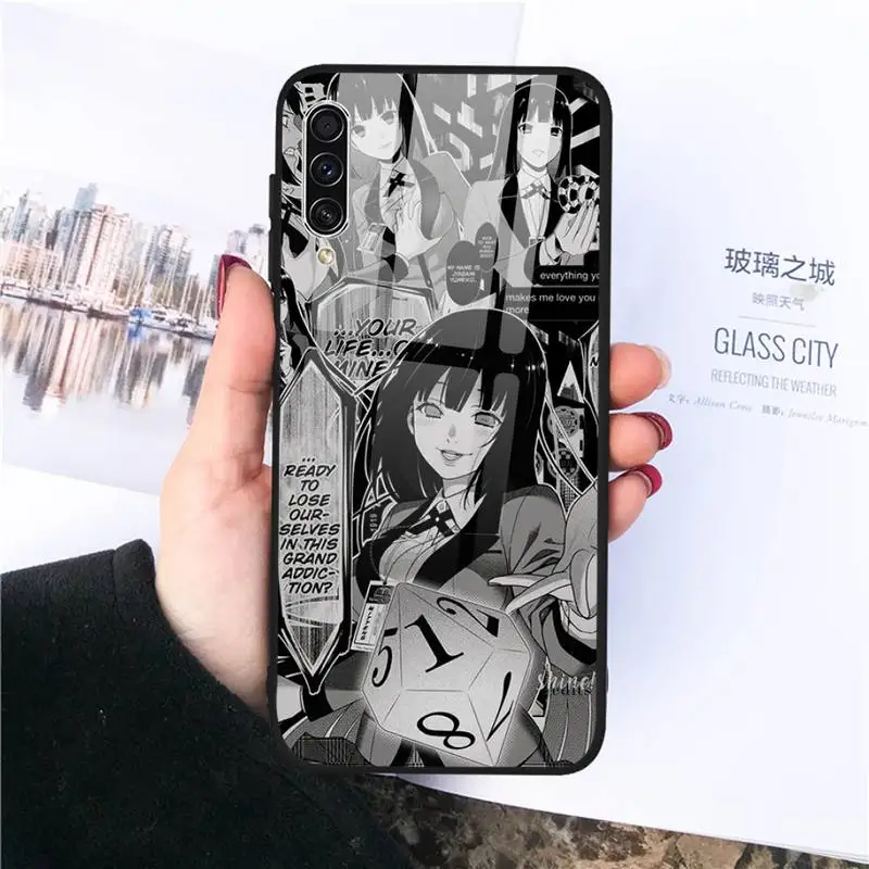 Beprotiškas Jaudulys Manga Kakegurui Telefono dėklas Grūdintas stiklas Samsung S6 S7 krašto S8 S9 plus A7 2018