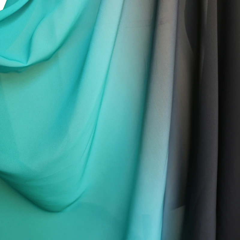 Matuoklis Juoda Mėlyna Ombre Šifono Audinio Šokis Vestuvių Suknelė, Sijonas Medžiagos Nuolydis