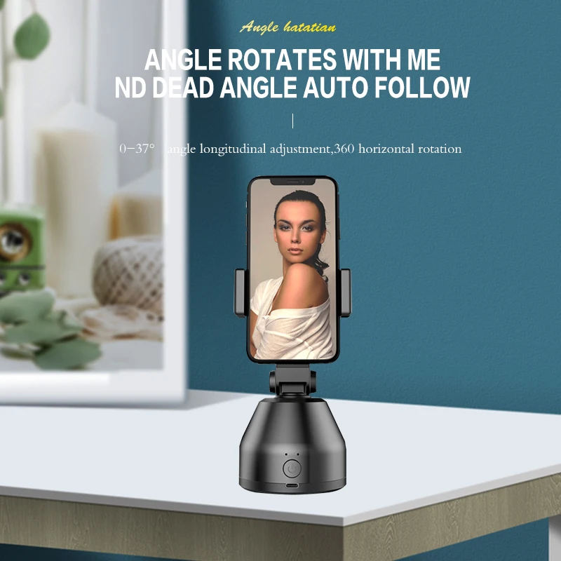 360 Sukasi Automatinis, Veido Atpažinimo Trikojo, Fotoaparato Automatinio Fotografavimo Selfie Lazdos Telefoną Prijungti Nešiojamą Vaizdo Kamerą, Gimbal Priedai