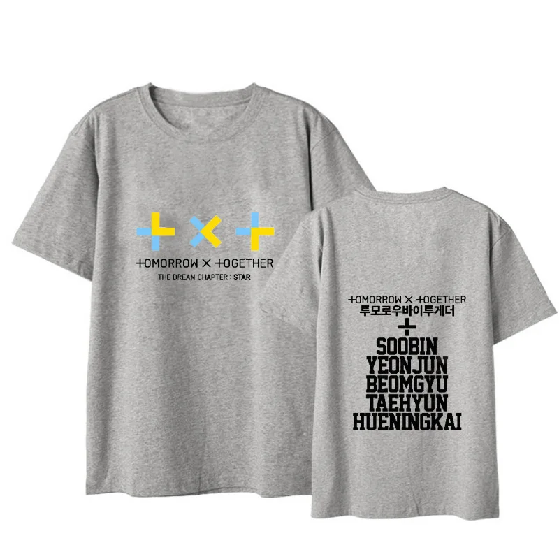 TXT Kpop Nario vardas spausdinti Tee Marškinėliai 2021 M. Vasarą Hip-Hop Atsitiktinis TXT marškinėliai trumpomis Rankovėmis mados korėjos Marškinėlius moterims, vyrams, topai