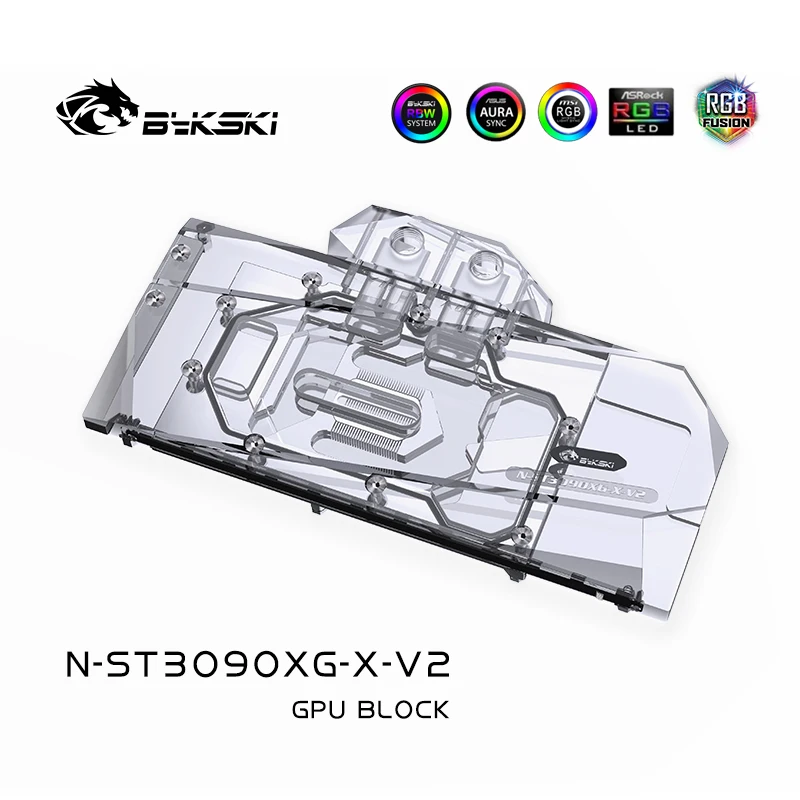 Bykski GPU Vandens Blokas ZOTAC RTX3090 ŽAIDIMŲ OC VGA Aušintuvas, 5V/12V MB RGB SYNC, N-ST3090XG-X-V2