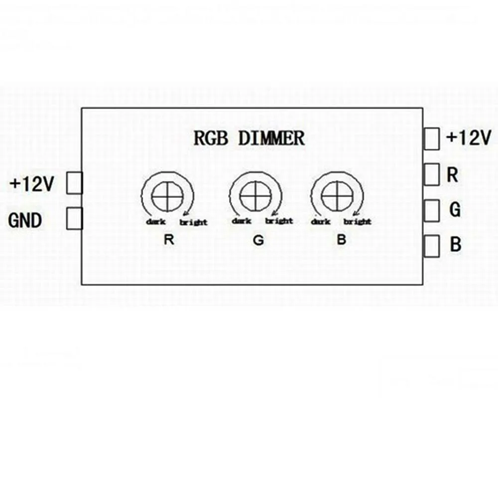 3Keys RGB Controler DC 12V 24V Instrukcija Nuotolinio valdymo pultelis 8A LED Dimmer, Šviesos Juostelės