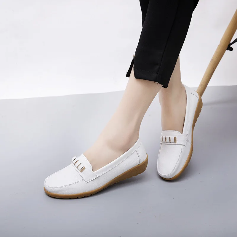 2020 m. pavasarį naujas natūralios odos moterys mokasīni, minkšto dugno pleišto kvėpuojantis slydimui dėl moterų batų atsitiktinis zapatos mujer