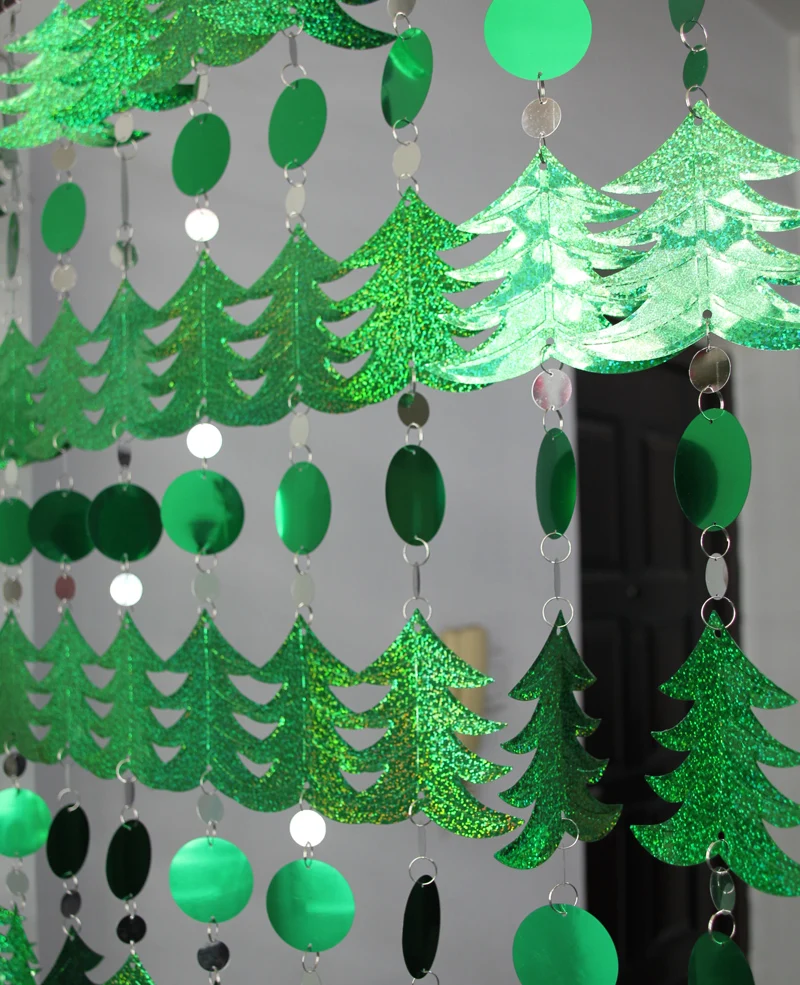5m Kalėdų medžio apdaila Blizgančiais Užuolaidų Švenčių šalis, lašas puošybos reikmenys 