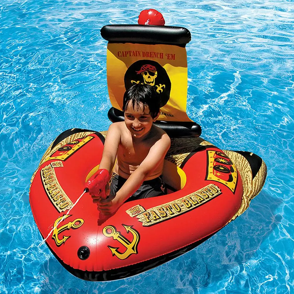 Pripučiami Pliuškenimosi Baseinas Piratų Laivas Vaikų Vandens Pripučiami Plaukimo Žiedas Lovos Vandens Plūduriuojantis Žaislas Vonios kambarys Produktus