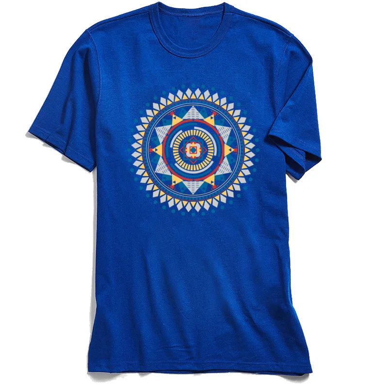 Marškinėliai Suaugusiems Mandala Atspausdintas Ant Vyrų Marškinėlius Didesnės Valstybės Medvilnės Viršūnes Gimtadienio Violetinė Geometriniai T-marškinėliai trumpomis Rankovėmis Tee