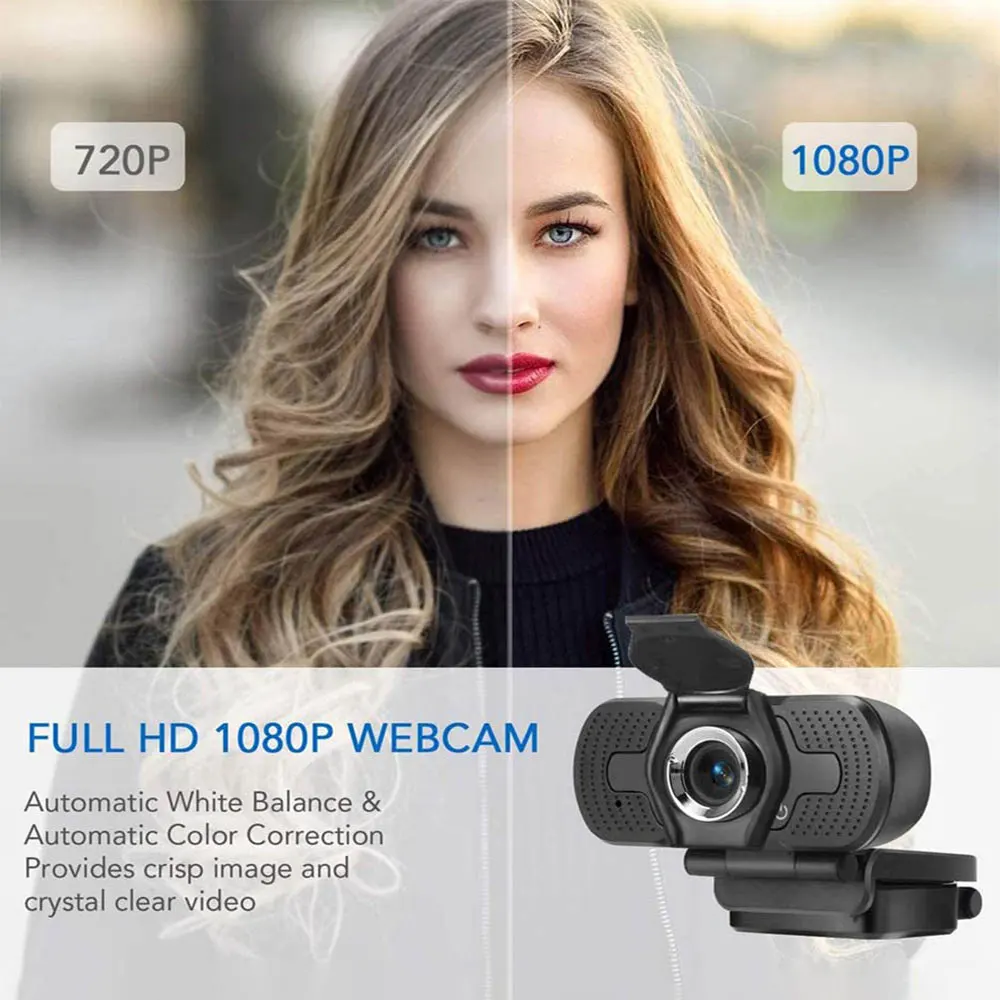 Naujas 1080P HD Kamera, 30 FPS Mini Kompiuteris PC WebCamera Su Mikrofonu Trikojo Live Transliacijos Vaizdo skambučius Konferencijos Darbą