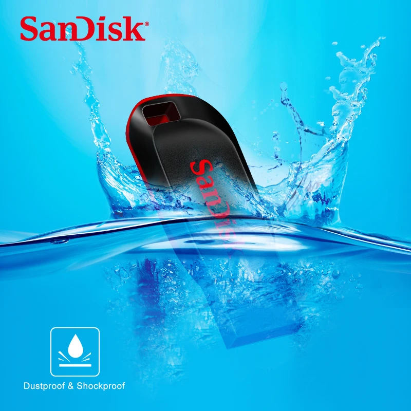 Originalios SanDisk Cruzer Blade CZ50 USB Flash Diskas 128GB 64GB 32GB 16GB Pen Drive USB 2.0 Palaikymas oficialus patikrinimas