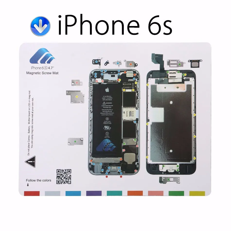11PCS Magnetinio Varžtas Kilimėlis iPhone 4,4 s,5,5 c,5s,6,6 Plius,6s,6s Plius,7,7 Plius Profesionalus Gidas, Trinkelėmis Mobiliųjų Telefonų Remonto Įrankiai