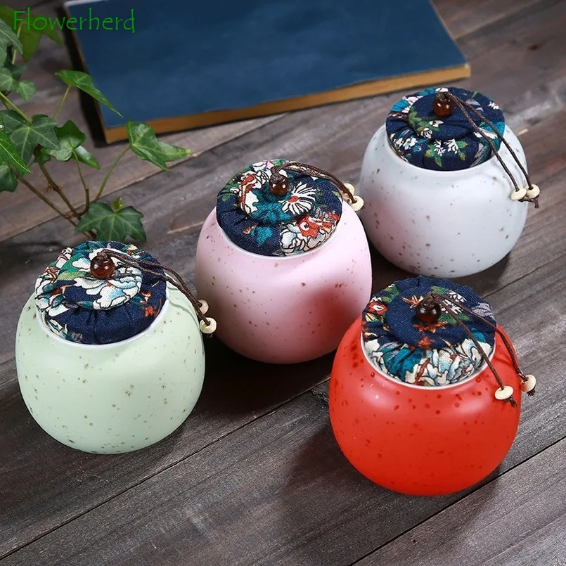 Keramikos, Porceliano Arbatos Caddy Teaware Spalvos Glazūra Kelionės Uždaromos Gėlių Audinys Padengti Saugojimo Puodą Arbatos Rinkinys Kūrybos Arbatos Alavo Bakas