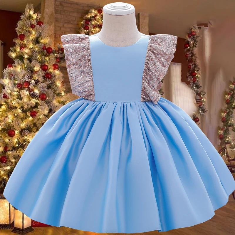 2021 China Suknelė Kalėdų Bamblys Vaikams, Kūdikių Mergaitės Bowknot Šalis Vestuvių Suknelė Princesė Suknelės Naujųjų Metų Vaikams Drabužių 3-24M