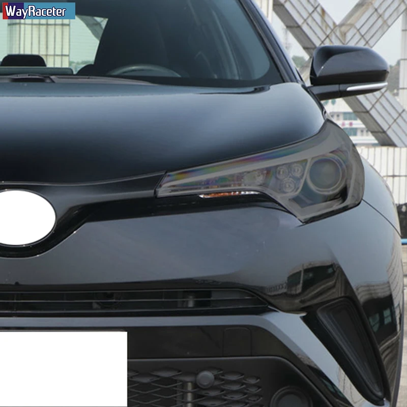 2 Vnt Automobilių Šviesų Atspalvį Rūkyti Juoda Apsauginės Plėvelės Skaidrios TPU Lipdukas Toyota CHR 2018 2019 2020 AX10 Priedai