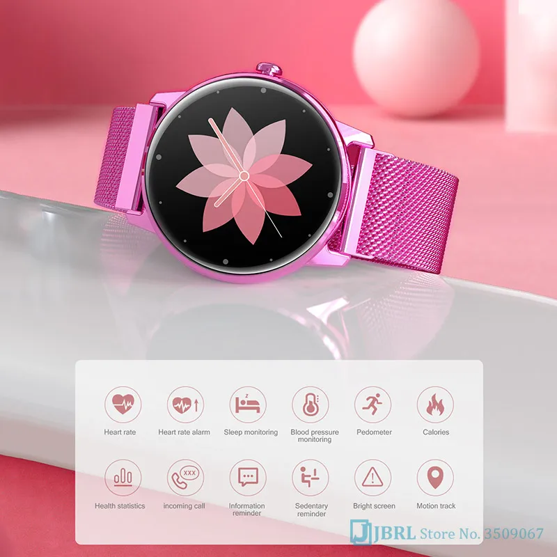 Mados Nerūdijančio Plieno Smartwatch Moterys Vyrai Fitness Tracker Elektroninis Laikrodis Skirta 