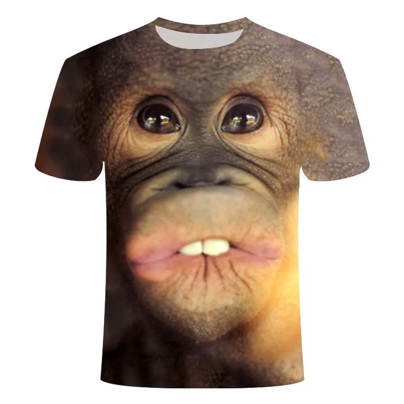 Nauja Vasaros 2020 3D T-shirt spausdinimas gyvūnų beždžionių gorilos trumpas rankovės juokinga dizaino atsitiktinis marškinėliai T-shirt vyrai Azijos dydis S-6XL