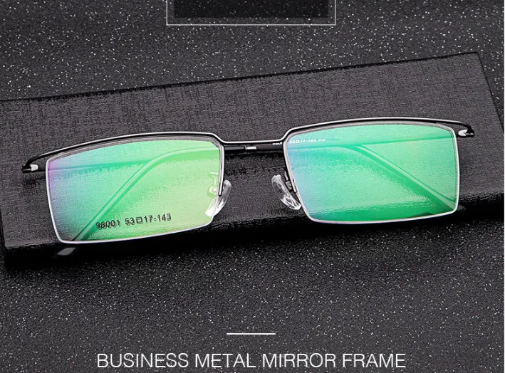 Ultra-light trumparegystė taures už vyrus, verslo akinius rėmo pusė ratlankio recepto akinius šalia-regą akiniai vienu vizija