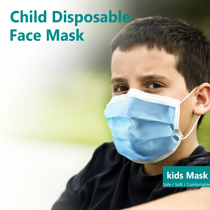 Kokybės pakuotėje 10vnt/maišas vaikams, kaukė vaikui, vienkartinės studentų apsaugos vaikas veido kaukė, veido, burnos vienkartines kaukes maskes