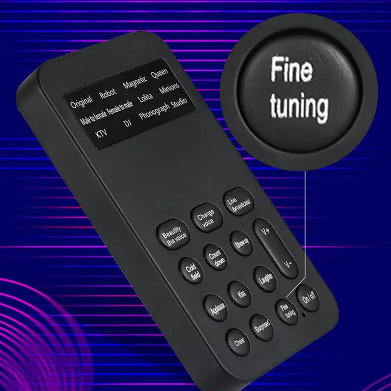 Mikrofonas Balso Keitiklis Mini Garso plokštė 12 Garso Keitiklis Režimai Balso Įrašymas Žaidimų Balso Keitiklis Kompiuterio Telefonas