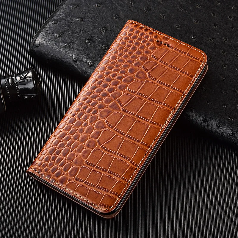 POCO X3 NFC Krokodilas natūralios Odos dėklas Su Kortele Kišenėje Atvejais Xiaomi Pocophone POCO X2 M3 F1 F2 M2 Pro Flip Case Cover