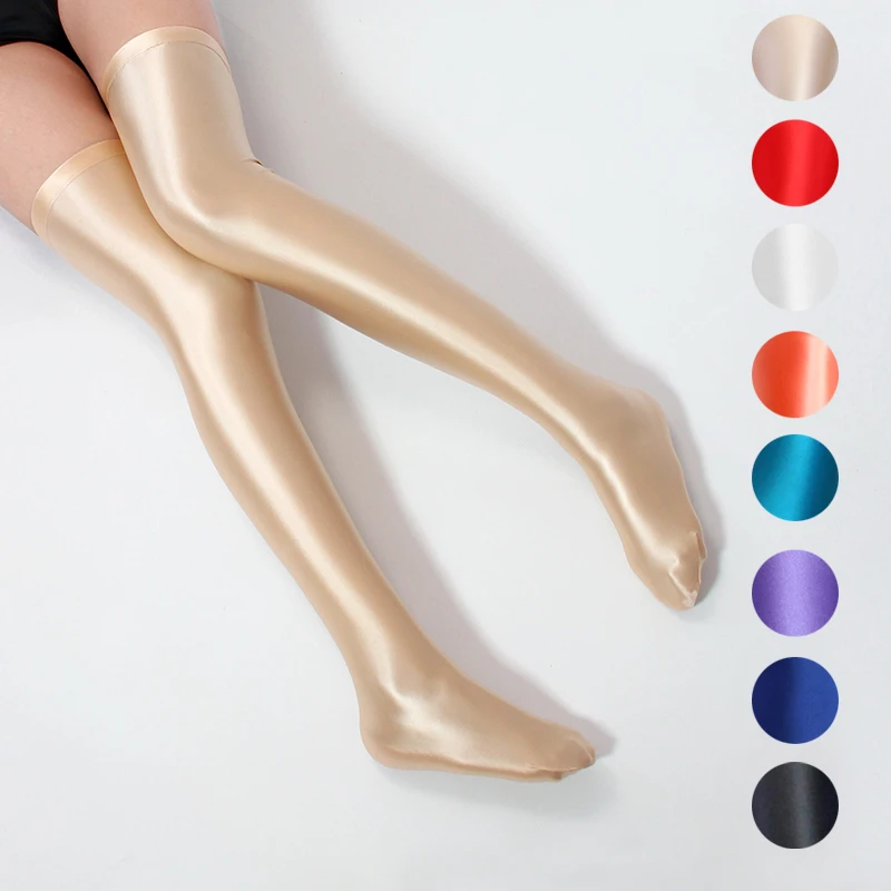 XCKNY 2020 m. 8-spalvos kieta blizgius, šilko elastinės kojinės blizgus blizgus audinys kojinės moteriškos iki kelių kojinės ilgis