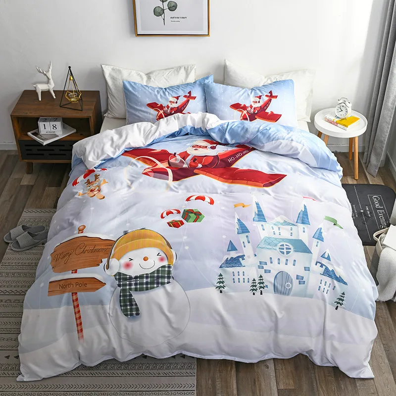 Aggcual Kalėdų patalynės komplektas, dvigulė lova namų dekoro Santa Claus antklode padengti MUMS dydžio Kalėdų dovana antklodė padengti Kokybės be106