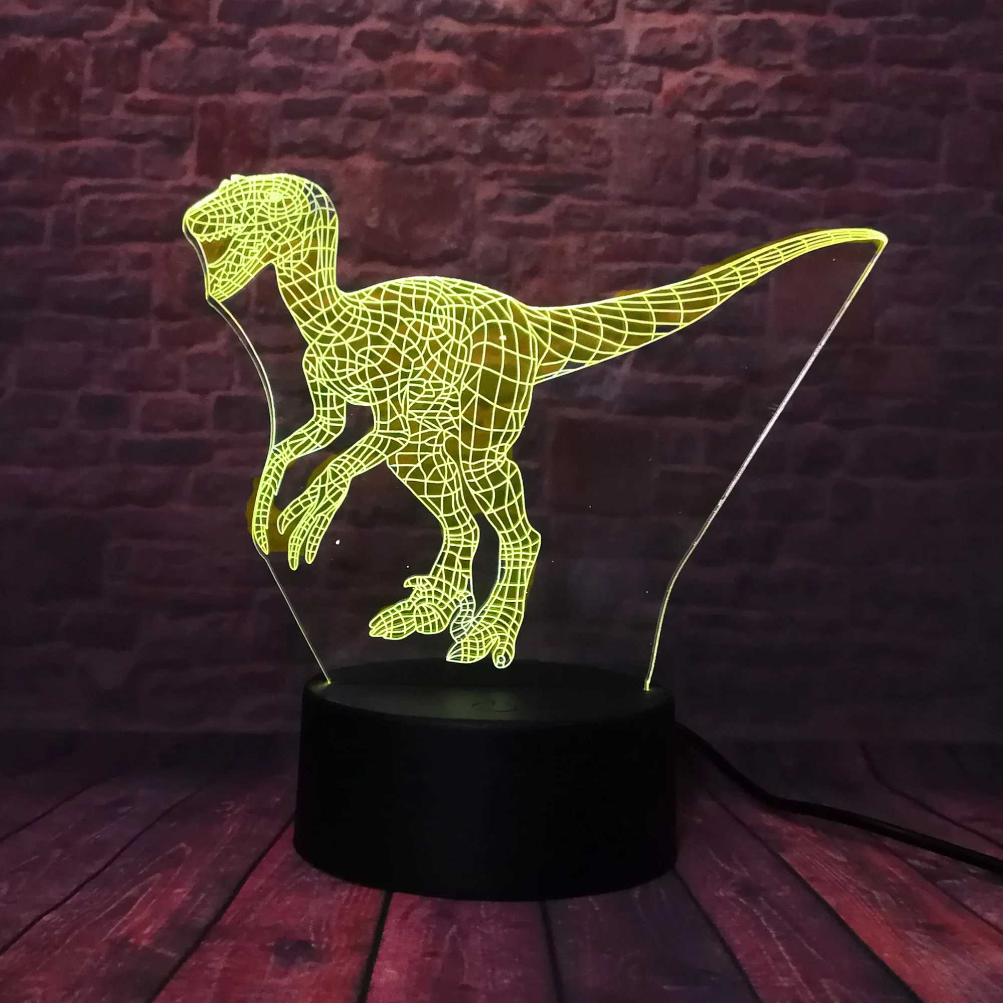 Velociraptor 3D Lempos Dinozaurų Protingas Blue 7 Spalvų Led Nakties Šviesos, Vaikams, Kūdikių Berniukų Miega Kambario Dekoro Vaiko Gimtadienis, Kalėdos Žaislai