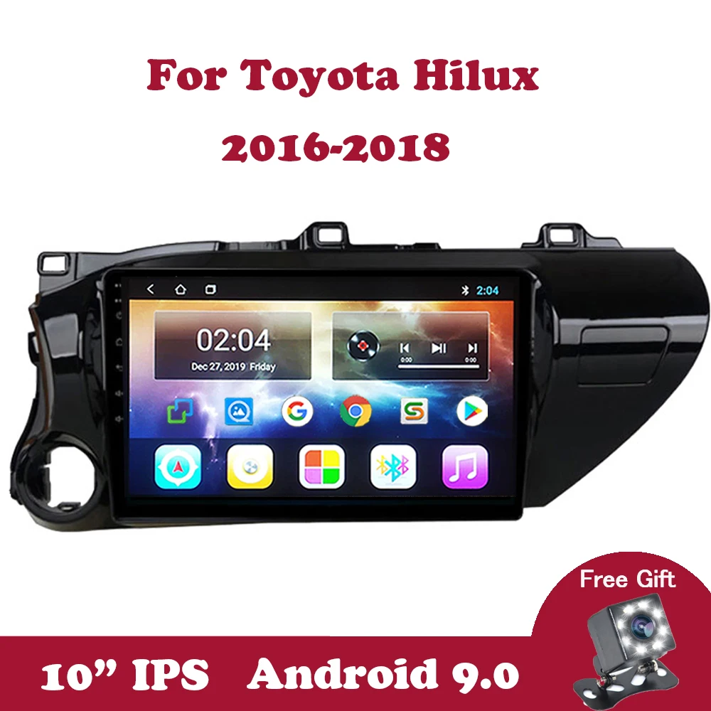 Android 9.0 Automobilių GPS Navigacija Radijo Toyota Hilux 2016 2017 2018 Dešinėje pusėje Kairiajame Vairuotojo 10.1