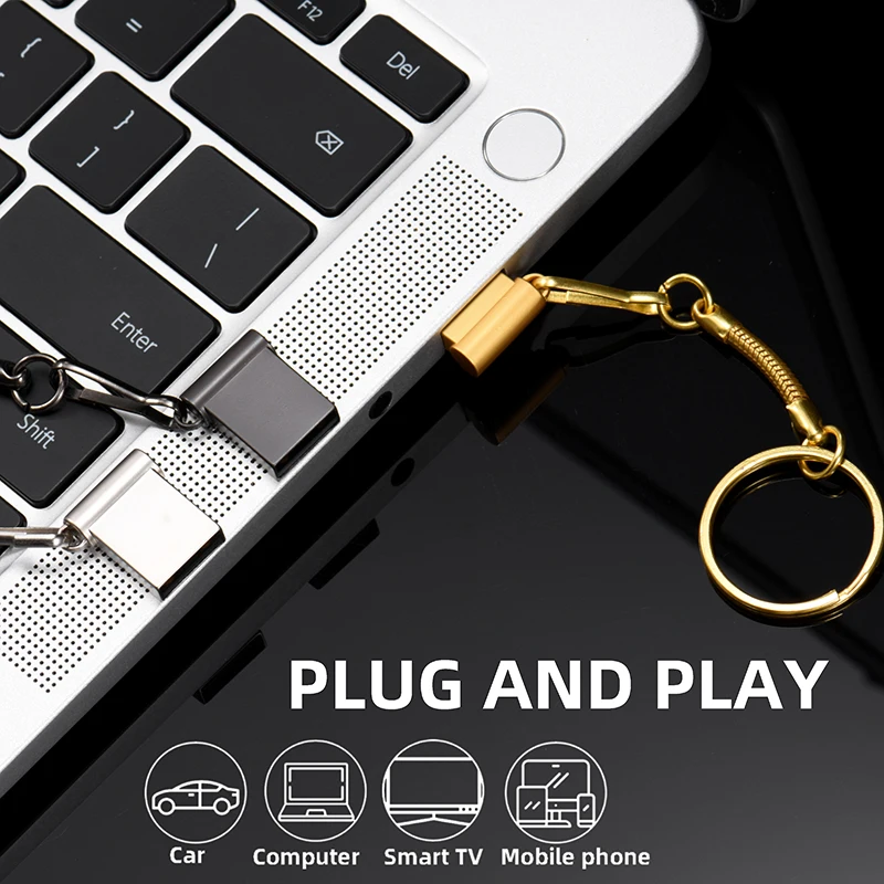 SHANDIAN Juoda Mini Metalo USB 2.0 Flash Drive 4GB 8GB 16GB 32GB 64GB Realias galimybes Pen Drives LOGOTIPĄ Memory Stick Dovana