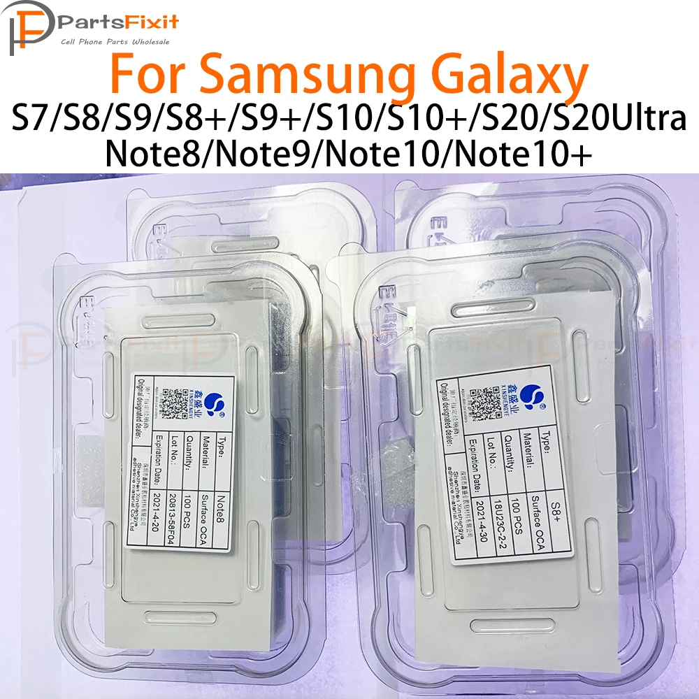 100vnt/daug 125um OCA Plėvelės Samsung Galaxy S7 S8 S9 S10 S20 Pastaba 8 9 10 Plius Optiškai skaidrus Lipnus LCD Touch Stiklo Plėvelės