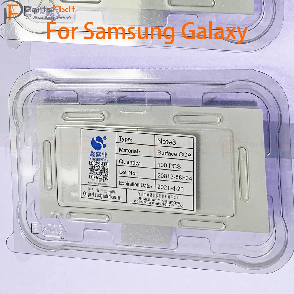 100vnt/daug 125um OCA Plėvelės Samsung Galaxy S7 S8 S9 S10 S20 Pastaba 8 9 10 Plius Optiškai skaidrus Lipnus LCD Touch Stiklo Plėvelės
