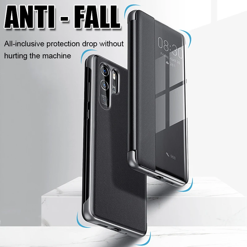 Smart View Flip Cover Odinis Telefono dėklas ant Huawei 30 lite Pro P20 P 30 20 P30pro P20pro 20pro 30pro Langą Slim Funda Sunku