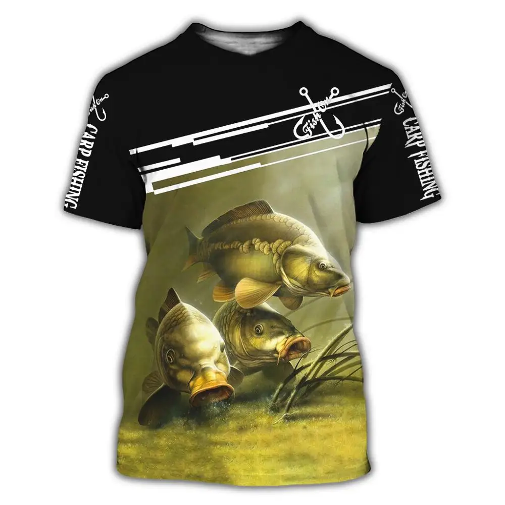 Gražių Karpių Žvejyba 3D visoje Spausdinti vyrų marškinėliai Harajuku Mados Trumpas rankovės marškinėliai vasaros streetwear Unisex marškinėlius DY114