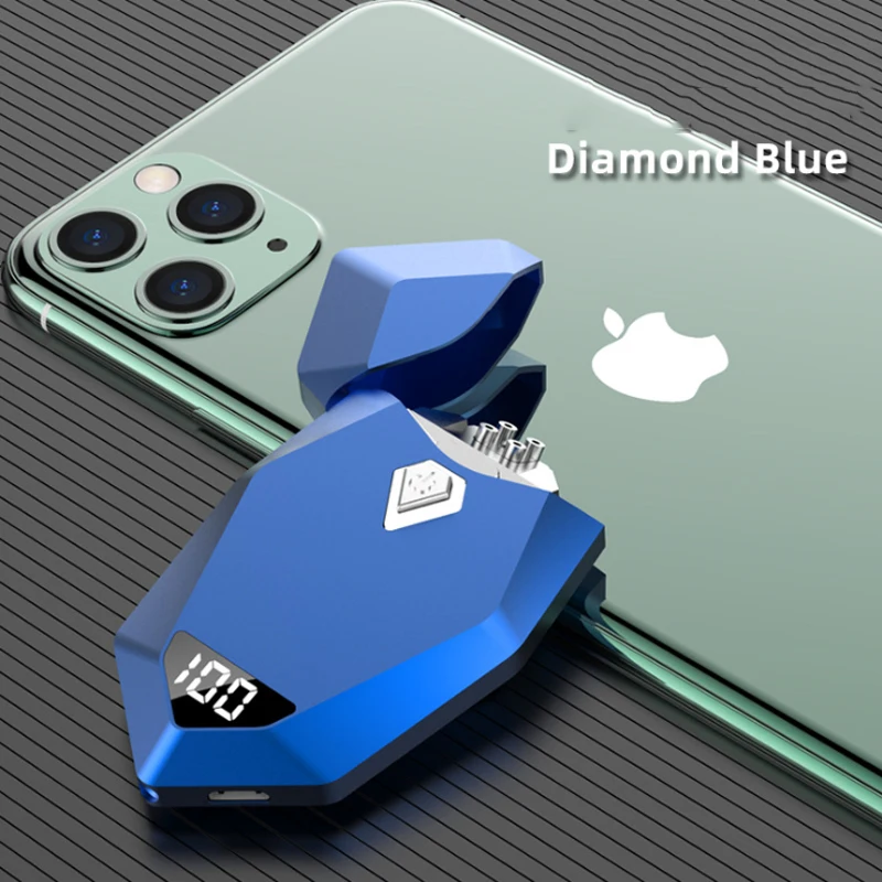 Naujas Diamond Įkrovimo Lanko Elektros Lengvesni USB Įkrovimas Cigarečių Vėjo Kietas Lengvesni Vyrų Dovana Dropship Tiekėjų