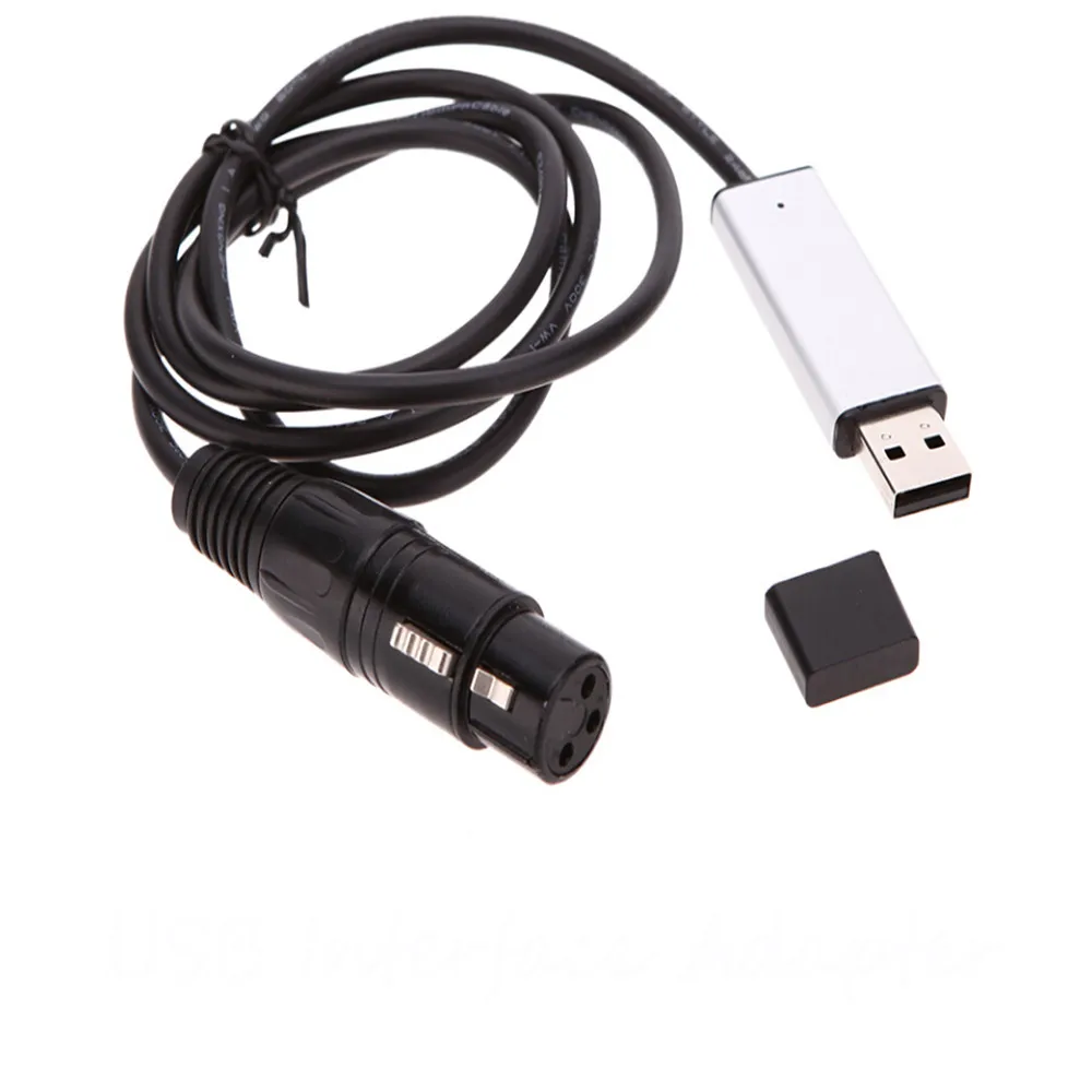 USB DMX Sąsajos Adapteris Valdytojas DMX512 Kompiuterio-lygio Apšvietimo Valdymo USB Išoriniu Metaliniu korpusu DIN 3Pin Adapteris