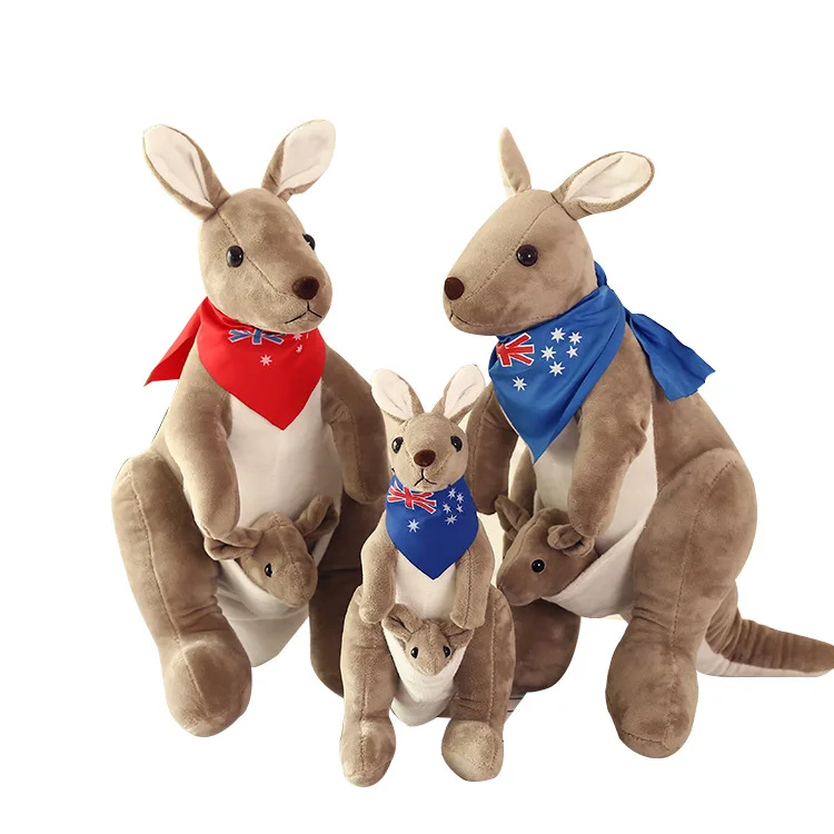 25-75cm Australijos kengūros pliušiniai žaislai, įdaryti gyvūnų lėlės motinos ir vaiko dienos gimtadienio dovana vaikams
