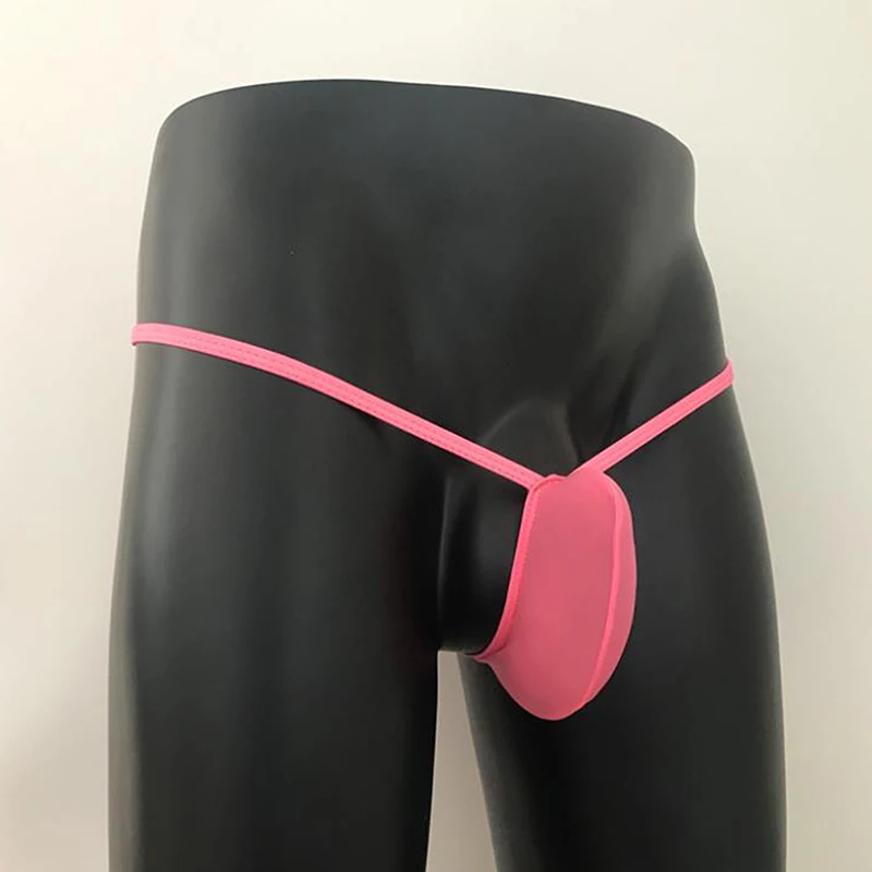 Prekės Vyrų Ledo Šilko Thong Apatiniai Vyrams Mažas juosmens Seksualus Bikini Stiliaus Minkštas Dėklas G stygos Gėjų Bailys Underpanties