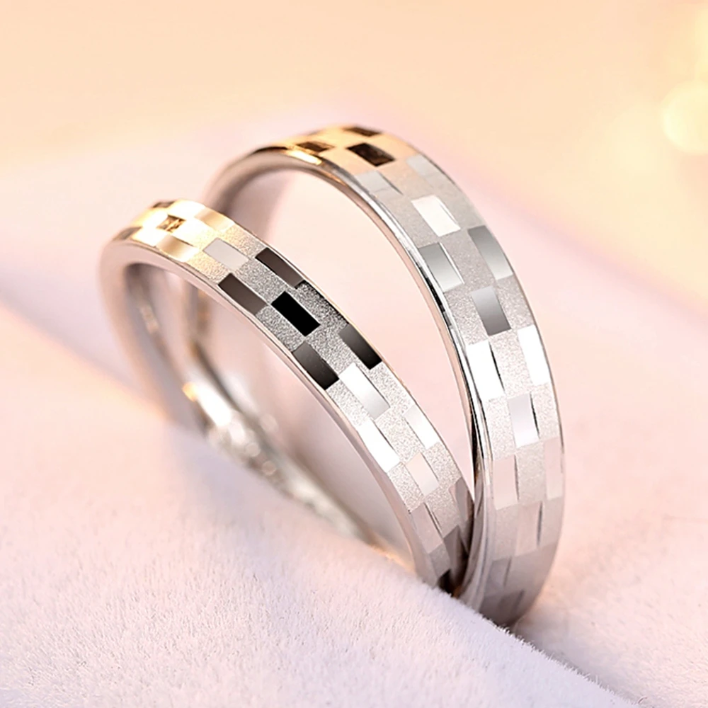 Fine Jewelry Žiedas 925 Sterlingas Sidabro Žiedai Moterų Klasikinis Žiedas, Papuošalų Didmeninė Gryno Sidabro 925 Pora Žiedus Mėgėjams Dovanos