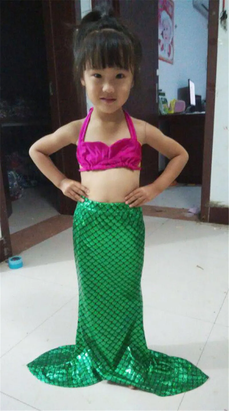 3pcs/Set maudymosi kostiumėlį Girl Vaikai Undinėlės Uodega Shell Apynasrio Maudymosi kostiumai Mergaičių maudymosi kostiumėlį Bikini 2021 Maudymosi Kostiumą Išgalvotas Cosplay Kostiumas