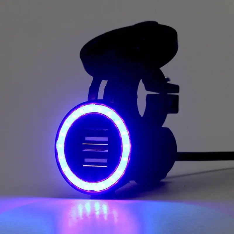 5V 1/2.1 USB Motorcyc Įkroviklis Vandeniui LED Šviesos Cargador Coche Mobiliojo Telefono Adapteris Chargeur Usb Voiture USB Lizdas, Moto