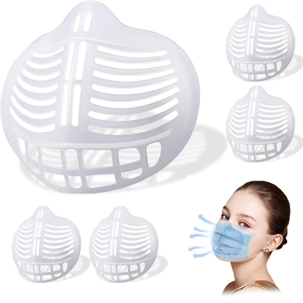 10vnt/Set 3D Veido Kaukė Laikiklis, Veido Padengti Vidinį Paramos Rėmas Pagamintas iš Minkštos PE Veido Savininkas Kvėpuoti, Plaunamas Daugkartinis