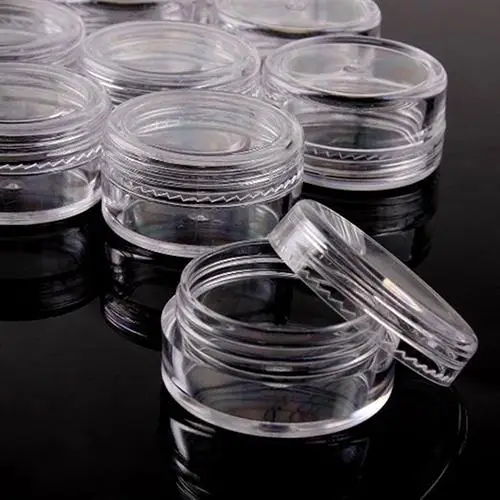 50 Vienetų Nešiojamų Kosmetikos Mėginio Taros 5 G Plastiko Kremas Puodą Stiklainiai