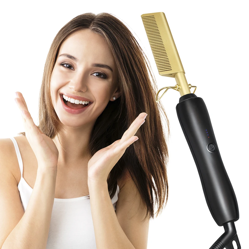 2021 Naujas Plaukų Tiesinimo Priemonė Šukos Lazdelė Plaukai Garbanoti Geležies Hair Curler Šukos Plaukų Tiesinimo Geležies Elektrinis Karšto Šukos Ištiesinimo Priemonės