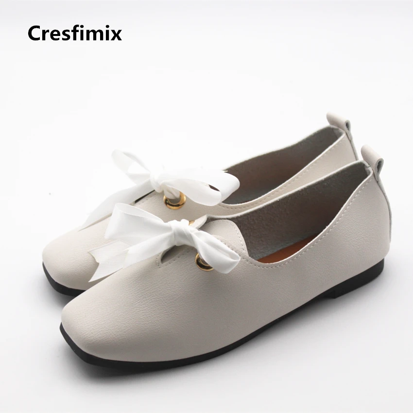 Cresfimix zapatos de mujer moterų mados naujas stilingas butas batai moteriška patogus balta butai lady lengvas batų a508